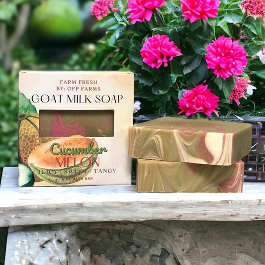 Cucumber Melon, 6 oz Goat Milk Soap