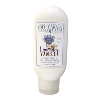 NEW - Lavender & Vanilla, Tottle Bottle, Goat Milk & Tallow Lotion