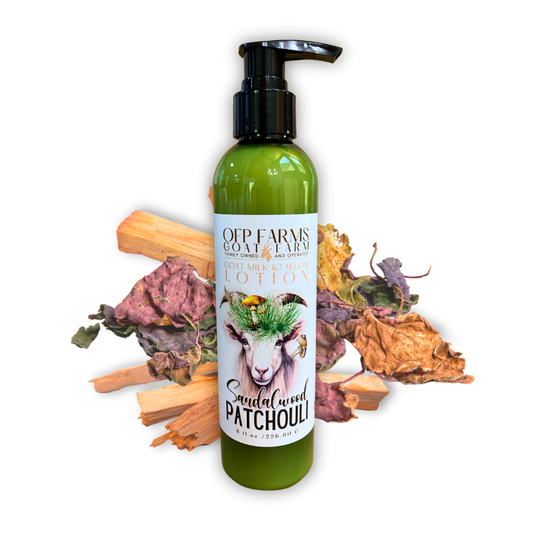 Sandalwood Patchouli, Goat Milk & Tallow Hand and Body Lotion