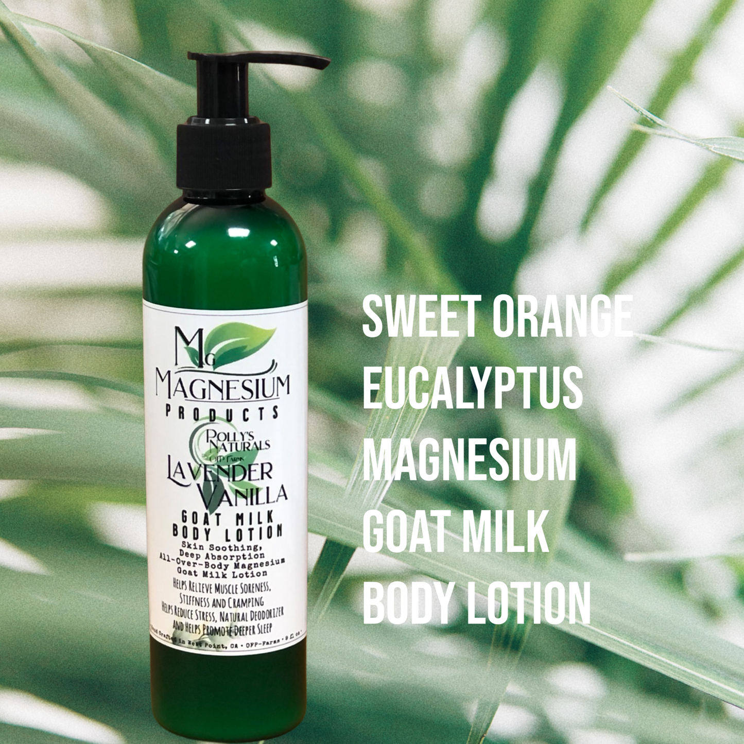 Magnesium Goat Milk Body Lotion, Sleep, Body Wellness, Arthritis, Plantar Fasciitis