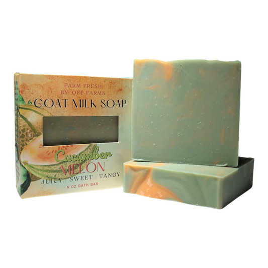 Cucumber Melon, Tallow and Goat Milk Soap