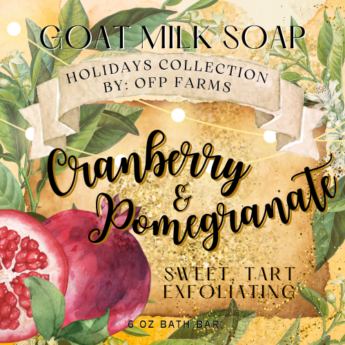 Cranberry Pomegranate, Holiday Goat Milk Soap