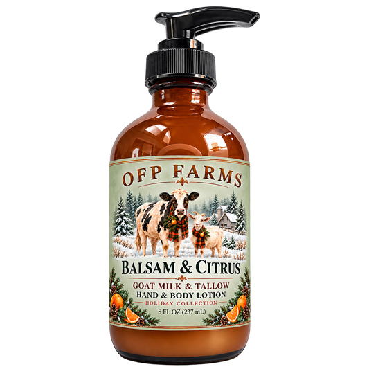 PRE-ORDER: Balsam & Citrus Grass Fed Tallow & Goat Milk Body Lotion