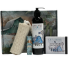Small Farm Big Love, Mini Farm Bundle: One Goat Milk and Tallow Soap, 1 Full Size Lotion, 1 Lip Balm, 1 Soap Sack