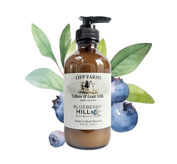 Blueberry Hill, Tallow and Goat Milk Hand and Body Lotion