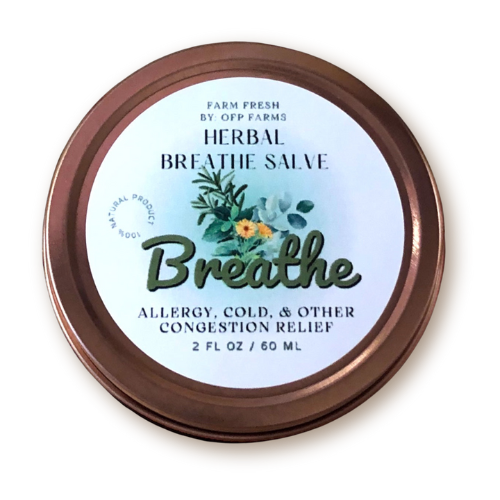 Salve, Breathe Herbal Salve, 2 oz, Snoring, Coughing, Allergy, Breathing, Relief