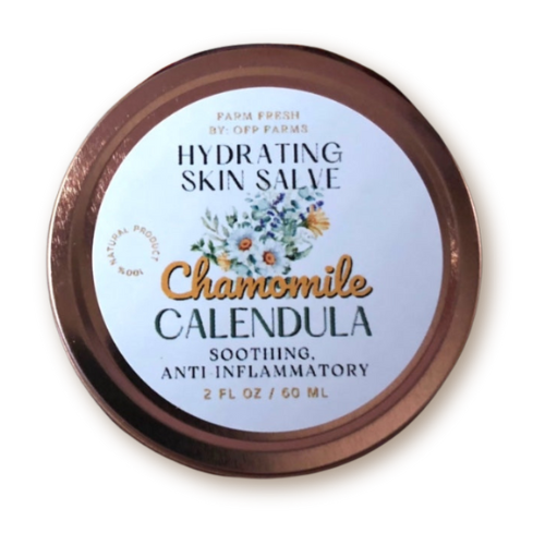 Salve, Chamomile and Calendula, 2 oz, Hydrating Skin Salve | Soothes | Anti Inflammatory