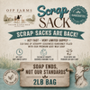 Scrap SACK, 2+ lb Bag, Goat Milk Soap (MAX. 2 PER CUSTOMER) PLUS +1 FREE ALL NATURAL SOAP SACK PER ORDER