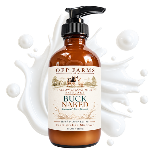 Buck Naked Unscented Tallow & Goat Milk Body Lotion – OFP Farms