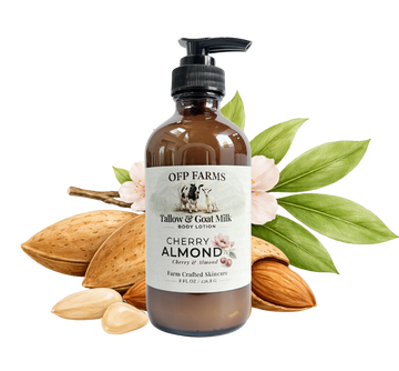 Cherry Almond, Goat Milk & Tallow, Hand and Body Lotion