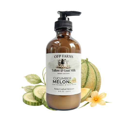 Cucumber Melon, Tallow & Goat Milk Body Lotion
