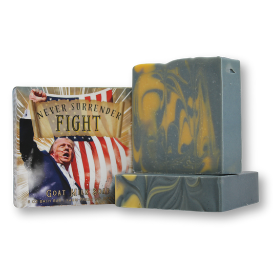 NEVER SURRENDER: FIGHT - Trump, 6 oz Tallow and Goat Milk Soap