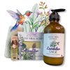 Small Farm Big Love, Mini Farm Bundle: SPRING One Goat Milk and Tallow Soap, 1 Full Size Lotion, 1 Lip Balm, 1 Soap Sack