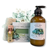 Small Farm Big Love, Mini Farm Bundle: SPRING One Goat Milk and Tallow Soap, 1 Full Size Lotion, 1 Lip Balm, 1 Soap Sack
