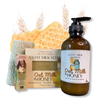 Small Farm Big Love, Mini Farm Bundle: SPRING One Goat Milk and Tallow Soap, 1 Full Size Lotion, 1 Lip Balm, 1 Soap Sack