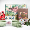 Mother's Day Garden Farm Box, Gift Set -Middy Garden Box - Soothing Salve, 3 Soaps, Travel Candle, Lip Balm, Journal, Pen, Lightweight Shawl