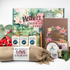 Mother's Day Garden Farm Box, Gift Set -Middy Garden Box - Soothing Salve, 3 Soaps, Travel Candle, Lip Balm, Journal, Pen, Lightweight Shawl