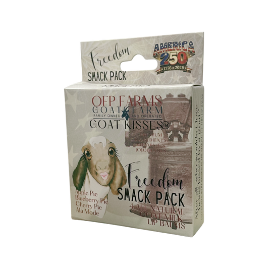 Goat Kisses (TM) Smack Pack, 4 Lip Balms, FREEDOM