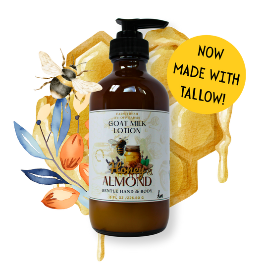 Honey and Almond, Goat Milk & Tallow Hand and Body Lotion
