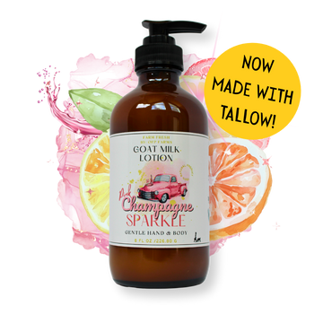 Pink Champagne Sparkle, Goat Milk & Tallow Hand and Body Lotion