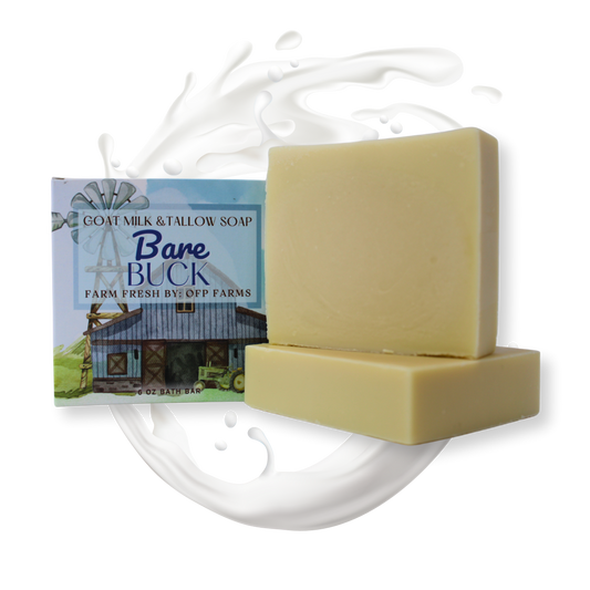 Bare Buck, Unscented Tallow and Goat Milk Soap