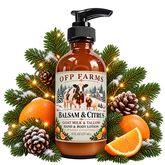 PRE-ORDER: Balsam & Citrus Grass Fed Tallow & Goat Milk Body Lotion