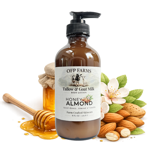 Honey and Almond, Goat Milk & Tallow Hand and Body Lotion