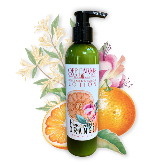 Honeysuckle Orange, Goat Milk & Tallow Hand and Body Lotion