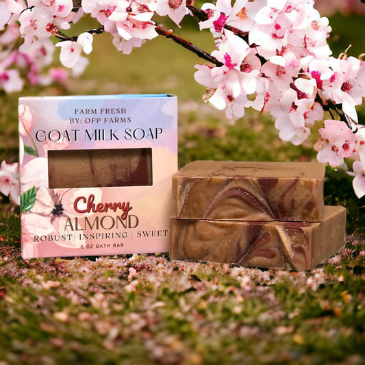 Cherry Almond, 6 oz Goat Milk Soap