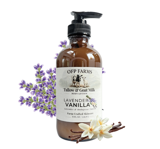 Lavender and Vanilla, Tallow & Goat Milk Hand and Body Lotion