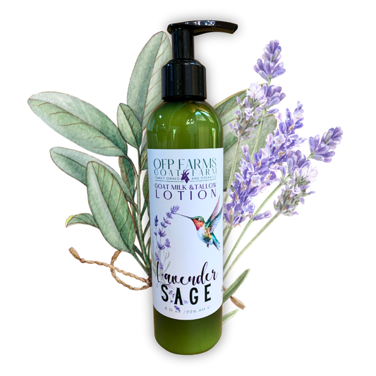 Lavender Sage, Goat Milk & Tallow Hand and Body Lotion