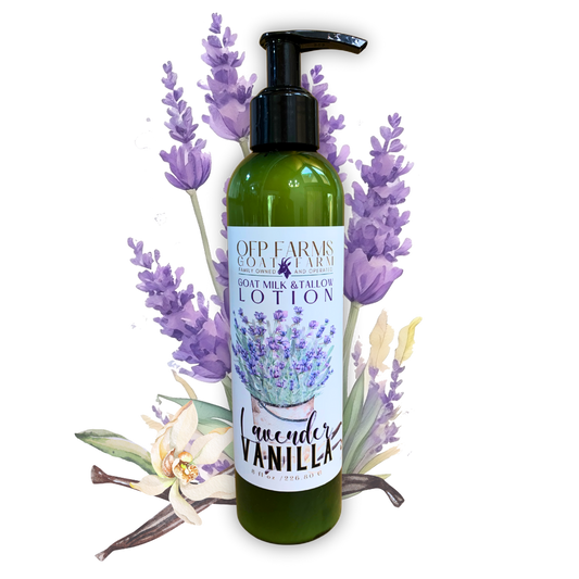 Lavender and Vanilla, Goat Milk & Tallow Hand and Body Lotion