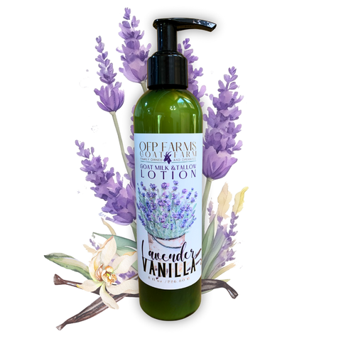Lavender and Vanilla, Goat Milk & Tallow Hand and Body Lotion