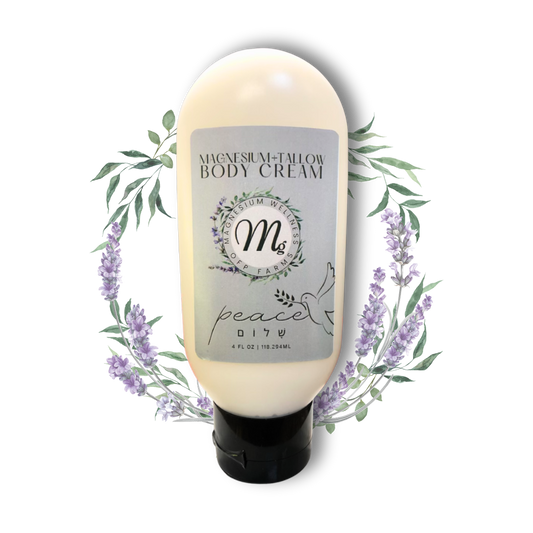 NEW! PEACE- Magnesium Tallow Sleep Body Cream - Relax, RLS, Neuropathy, Pain