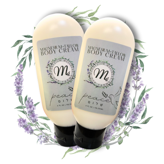 NEW! PEACE- Magnesium Tallow Sleep Body Cream - Relax, RLS, Neuropathy, Pain