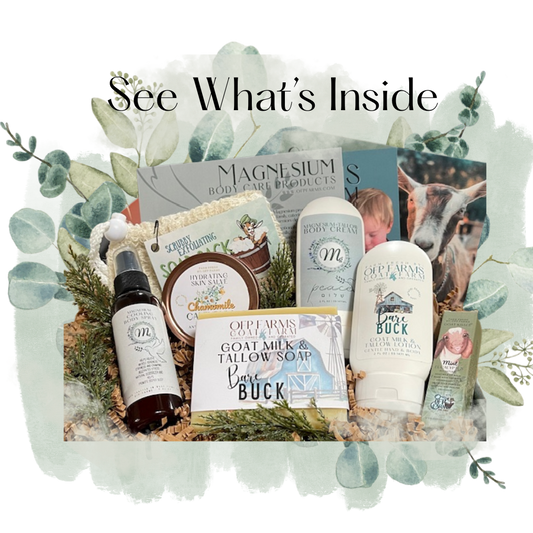 NEW!! Wellness Box - Bundle Gift Set, Magnesium, Lotion, Soap, Salve, Spray, Lip Balm Bundle.