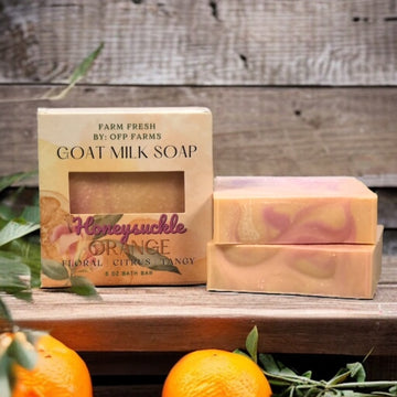 Honeysuckle Orange, 6 oz Goat Milk Soap
