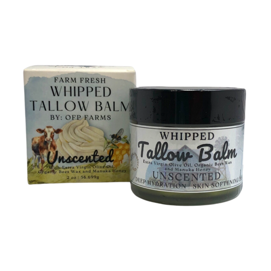 Whipped Tallow Balm - Moisturizer, Grass Fed Beef Tallow, Face, Skin and Body Care