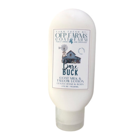NEW - Bare Buck, Tottle Bottle, Goat Milk &Tallow Lotion (Unscented)
