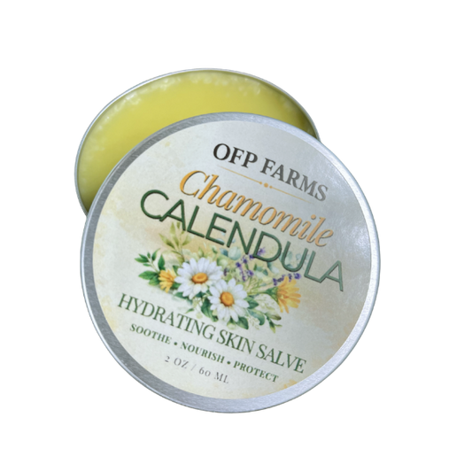 Salve, Chamomile and Calendula, 2 oz, Hydrating Skin Salve | Soothes | Anti Inflammatory