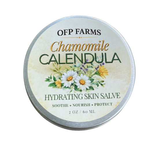 Salve, Chamomile and Calendula, 2 oz, Hydrating Skin Salve | Soothes | Anti Inflammatory