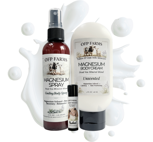 Deep Sleep Magnesium Kit – Cream, Spray & Lip Balm