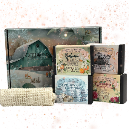 Christmas 4 Soap Gift Box Set, Goat Milk and Tallow Soap