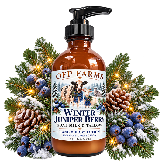 Pre-order: Winter Juniper Berry Tallow & Goat Milk Body Lotion | Available November 1