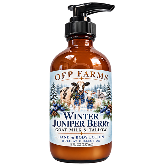 Pre-order: Winter Juniper Berry Tallow & Goat Milk Body Lotion | Available November 1