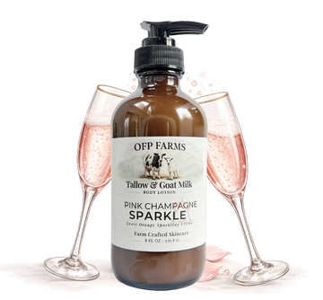 Pink Champagne Sparkle, Tallow & Goat Milk Body Lotion