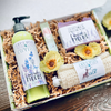 Small Farm Big Love, Mini Farm Bundle: SPRING One Goat Milk and Tallow Soap, 1 Full Size Lotion, 1 Lip Balm, 1 Soap Sack