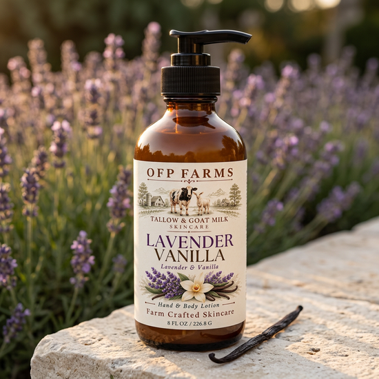 Lavender and Vanilla lotion garden detail draft