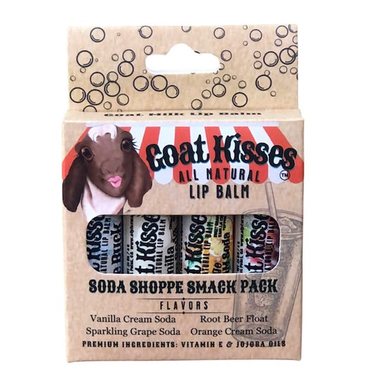Goat Kisses(TM), Smack Pack, 4 Lip Balms, Soda Shoppe Collection