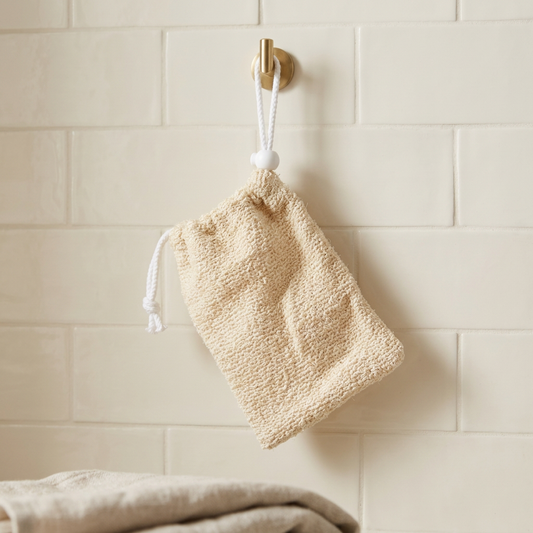 Soap sack hanging to dry